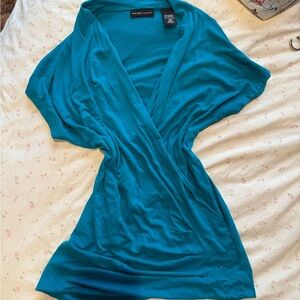 New York & Company Turquoise Knit Top